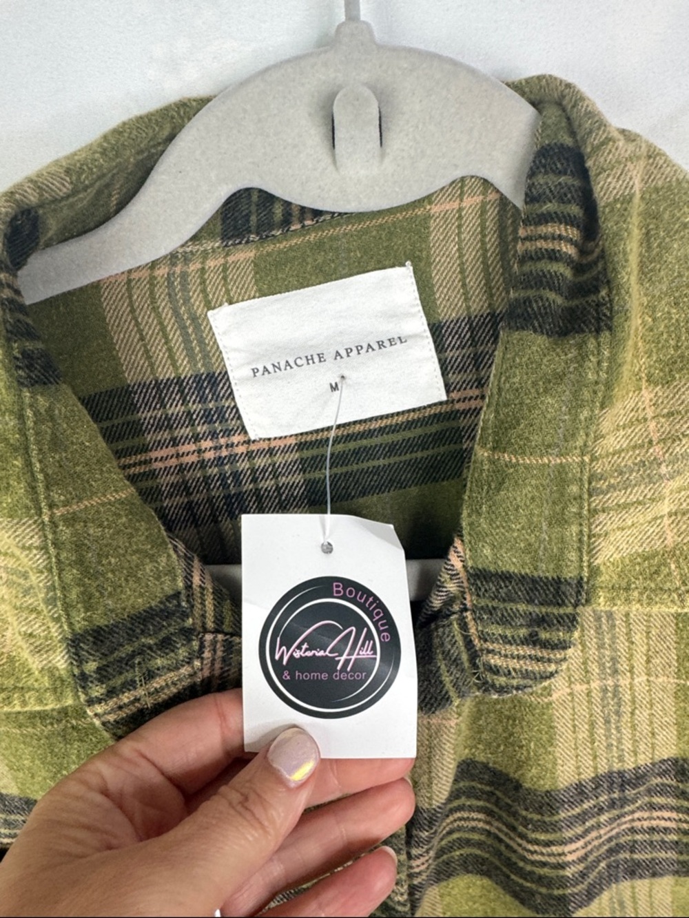 Panache Olive, Black & Tan Plaid Flannel - Picture 3 of 5